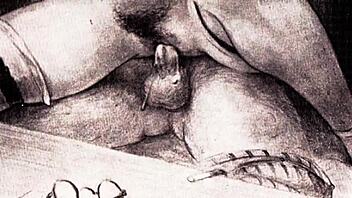 vintage erotic art captures antique retro sensual scenes beautifully