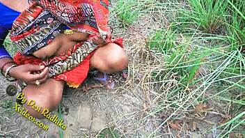 sexy indian couple fucks in jungle outdoors