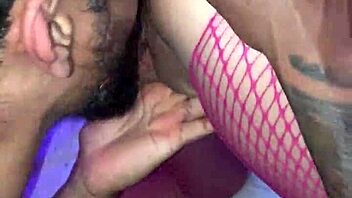 Masturbating when sexy neighbor arrives for hard fuck