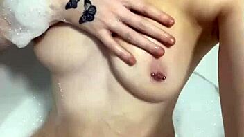 horny british slut shower masturbation and squirting orgasm