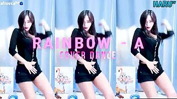 cute korean girl dances gracefully and playfully 💃😊