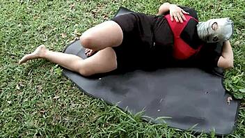 curvy babe stranger fucks park yoga outdoor