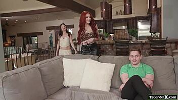 latin tgirl ariel demure barebacks lovers and his gf!