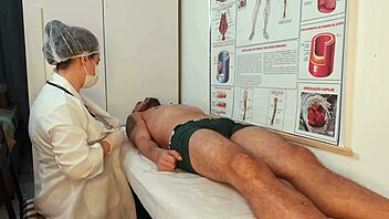 Nurse Fixes Patient's Unforgettable Erection with Deepthroat Blowbang!