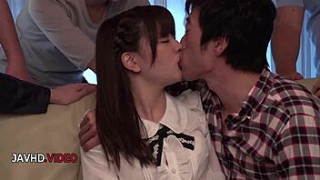 My wild Asian gangbang as Minori ends in creampie bliss