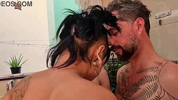 Neighbor And Friend Devoured In Kitchen Threesome Frenzy!