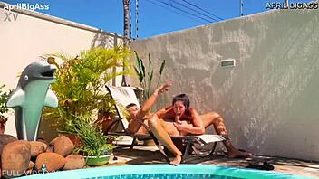 pool day dirty ass to mouth fuck cum facial swallow load