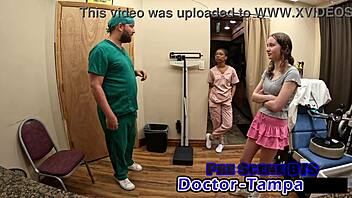 dr tampa gives serena morgan her first intense gyno exam