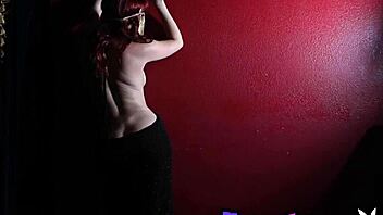 odette fox peels off sultry evening dress teasing slowly