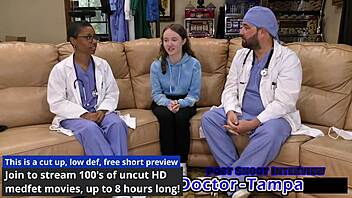 dr tampa gives serena morgan her first intense gyno exam