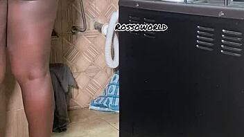 hidden cam captures naked milf in secret room