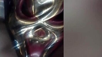 bbw milf in mask gets face fucked pussy pounded doggy cum on huge tits