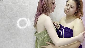 hey girls, let's soak the bath with our puffy nipple licks and pussy dives