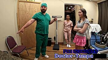 dr tampa gives serena morgan her first intense gyno exam