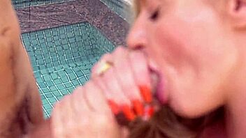 Blonde milf slut spreads her huge fat ass wide