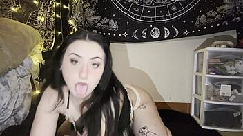 goth petite latina teases huge fat ass in panties spreads wet pussy for you