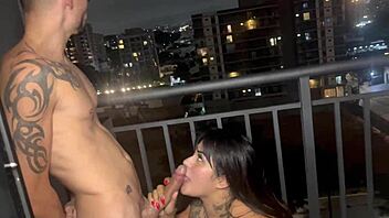 brazilian bbw brunette begs to suck then anal creampie bareback