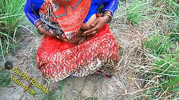 sexy indian couple fucks in jungle outdoors