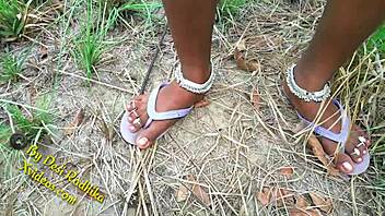 sexy indian couple fucks in jungle outdoors