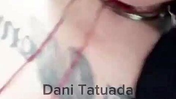tattooed dani farts and pisses wildly in homemade fetish play