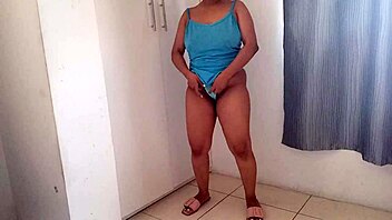 Naughty Schoolgirl Strips And Fingers Juicy Pussy