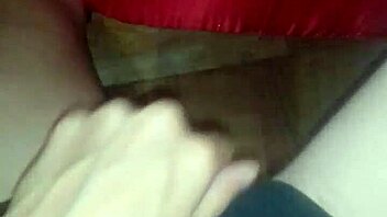skinny brunette caresses wet pussy in shorts to squirting orgasm
