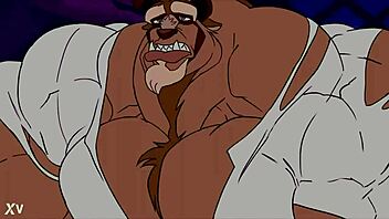 beast bodybuilder cock grows massive furry