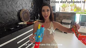 backstage slaps and sucks with curvy latina swingers friends