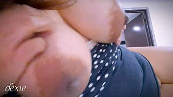 hot filipina's huge natural tits squirt in solo hairy pussy masturbation