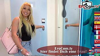 german teen seduces older man for intense bedroom fuck