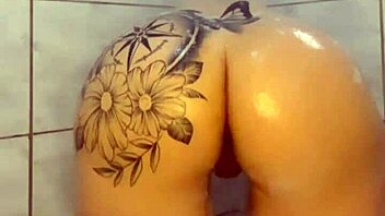 watched her dance then play with tight ass in shower