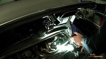 two mechanics double penetrate big tit babe after car fix 🔥🍑