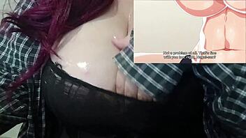 Chubby gym girl stretches fat ass tits with two trainers pounding her hard