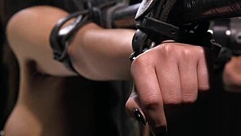 Pierced Nipples Scream As Brunette Slave Endures Rough Bondage Fuck