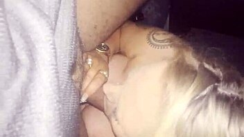blonde beauty deepthroats monster cock before bed cum facial