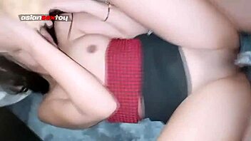 😍 asian teen gets pounded by huge cock while boyfriend films her hairy pussy moans