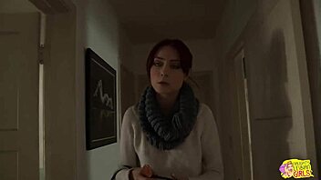 brunette tries outfits flirting leads lesbian redhead pussy licking orgasm
