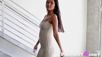 petite asian vivian keys strips naked seductively
