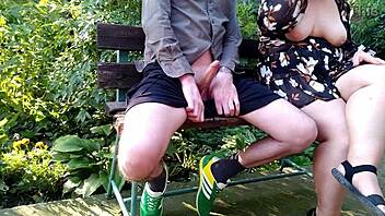 curvy mature bbw flashes huge natural tits and big ass outdoors