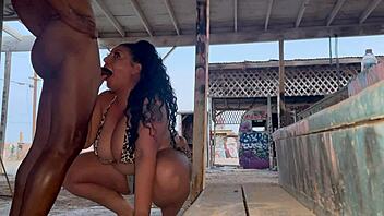stranded thicc pawg sucks and fucks stranger for ride!