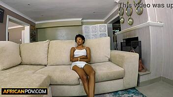 sleazy producer pounds short hair skinny black teen at casting
