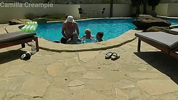 wild orgy erupts in the swimming pool