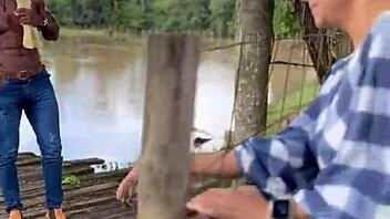 brazilian housewife bareback anal creampie by bbc on farm exhibition