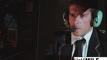 Hey busty flight attendant milf, shove that cock deep in my fake tits cockpit pussy