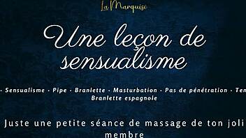 french solo handjob lesson sensual praises huge tits