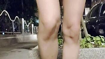 i'm sissy flashing flats outdoors cum on legs