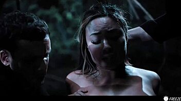 japanese big tits slut gangbanged like fuckdoll in forest