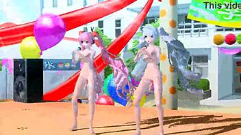 hatsune miku strips nude in colorful diva mod