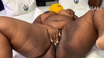 Chubby African Ebony Juices Pussy Before Passionate Creampie