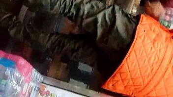 hidden cam catches leggings ass tease retro style!